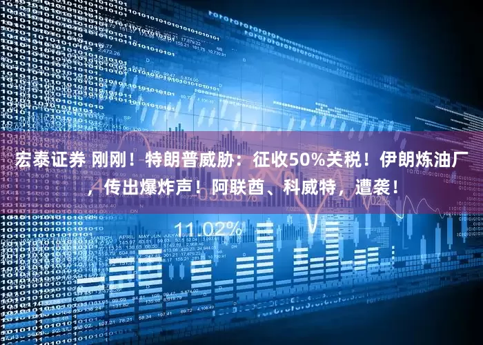 宏泰证券 刚刚！特朗普威胁：征收50%关税！伊朗炼油厂，传出爆炸声！阿联酋、科威特，遭袭！